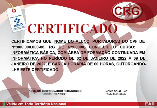 Frente Certificado NR Cursos